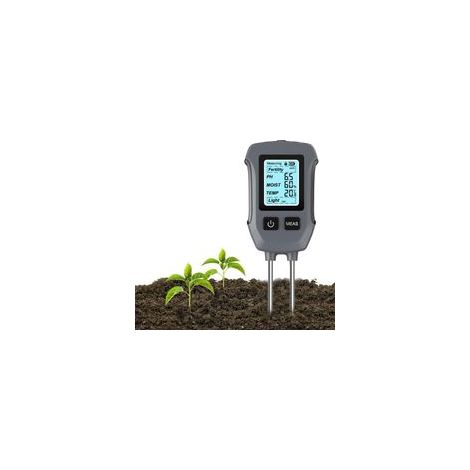 Testeur d'humidité du Sol Plantes, 5 en 1 Appareil de Mesure du Sol pour fertilité, Valeur ph, Intensité Lumineuse, Température, Humidité du Sol, Hygromètre pour Jardin et pelouse (1/5)