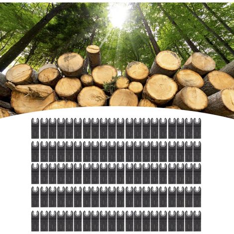 Set mit 100 geraden Sägeblättern aus hochkohlenstoffhaltigem Stahl, 34 mm Zahnbreite, professionelle und vielseitige oszillierende Sägeblätter für diverse Holzbearbeitungswerkzeuge (1/5)