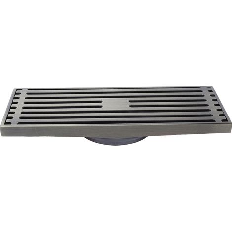 Grille d'évacuation linéaire en laiton antique avec couvercle amovible, ensemble complet pour salle de bain, WC et balcon (1/5)