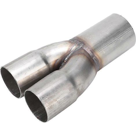 Collecteur de tuyau d'échappement en acier inoxydable, double entrée 2 pouces, sortie simple 2,5 pouces (1/5)
