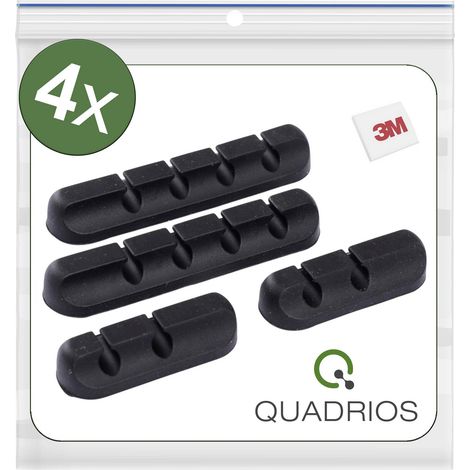 Quadrios 25CA579 Kabelhalter  25CA579    Schwarz, Weiß 4 St.