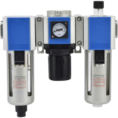 Compresseur d'air, filtre à débit, régulateur de pression, lubrificateur, séparateur eau/huile, unité combinée GC300-08 (1/5)