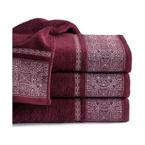 Asciugamano Sofia 70x140 bordeaux 500g 100% cotone (1/4)