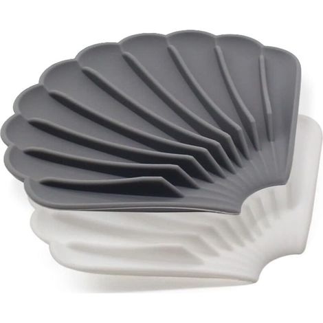 Set of 2 Soap Dishes, Drainage Soap Dish, Shower Soap Dish, Thickened, Non-Slip, Foldable for Sink, Shower, Bathroom, Kitchen (1/5)