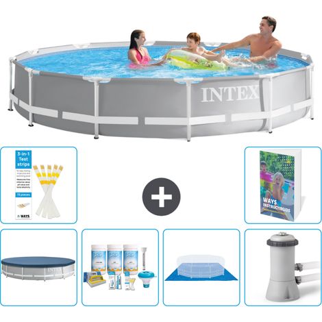 Prism Frame Pool Rund - 366x76 cm - 7-teilig S77