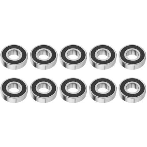 10 roulements à billes 6204-2RS, roulements à billes à gorge profonde double face haute vitesse, double étanchéité, 17 x 47 x 14 mm (1/5)