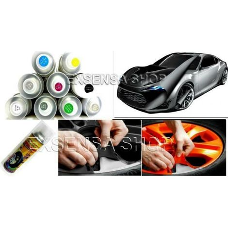VERNICE REMOVIBILE BOMBOLETTA SPRAY 400ml PELLICOLA WRAPPING CERCHI AUTO MOTO viola n,80 (1/2)