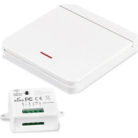 Wireless light switch, wireless transmitter security switch and receiver controller (1/5)