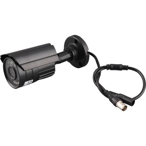 Caméra de surveillance bullet 1200 TVL avec vision nocturne, capteur CMOS 1/3" IR-CUT, étanche, pour la sécurité domestique (système PAL), 24 LED infrarouges, système PAL. (1/4)