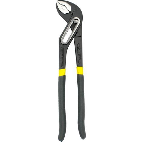 Tenazas apertura múltiple negra 400 mm. mangos plastificados din 8976. pico de loro, alicates extensibles, tenazas fontanero (1/5)