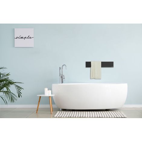 Sèche-serviett électrique design, Towel Bar FARHO by Ridea 60W, horizontal, H120 x l.600 mm anthracite, garantie 3 ans (1/3)