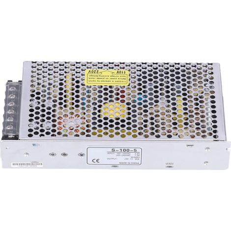 Alimentation à découpage rapide dissipation thermique 3 modèles adaptateur secteur DC pour ordinateur projecteur moniteur caméra 100-240VAC S-100-5 (1/5)