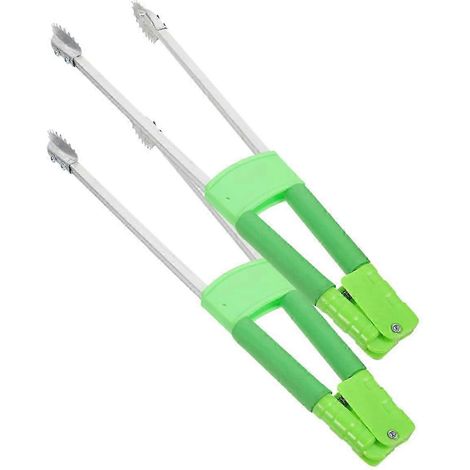 Lot de 2 pinces de ramassage de déchets ergonomiques avec poignée à pince améliorée pour le nettoyage domestique et extérieur (1/5)