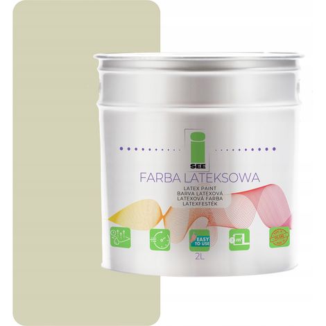 PITTURA MURALE AL LATTICE PER INTERNI, VERDE DELICATO, 2L, PRODUTTORE (1/5)