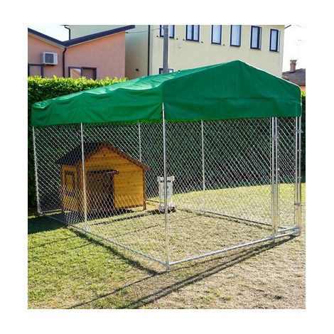 Box Per Cani Modello Lilli Recinto 3,96 X 2,28 Coperto Senza Porta Ciotole