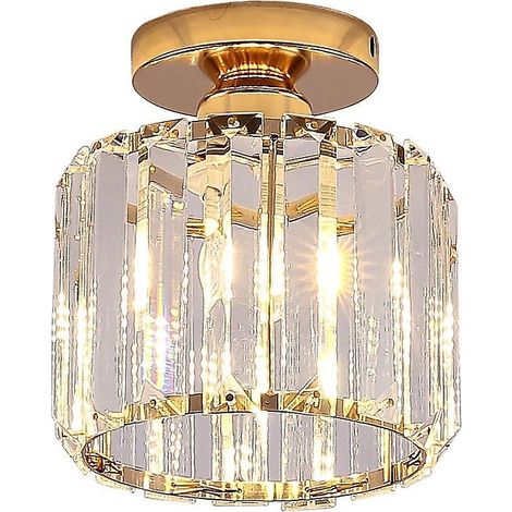 Plafonnier rond simple en cristal pour balcon (1/4)