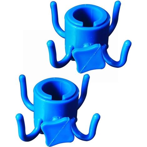 Lot de 2 crochets de parasol de plage réglables pour serviettes, chapeaux, sacs – Support en plastique robuste pour le sable, le camping, la terrasse, poteau de 22 à 38 mm (1/5)