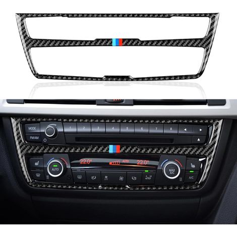 Carbonfaser-Aufkleber für das CD-Panel im Auto, kompatibel mit BMW F30, F31, F32, F33, F34, 3GT und F36 – Autozubehör