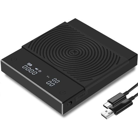SMBlack Mirror Basic 2 Kaffeewaage mit Timer, hochpräzise Küchenwaage 2 kg/0,1 g, Espressowaage mit Durchflussfunktion, digitale Kaffeewaage. (1/5)
