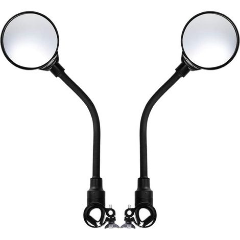 Espejo retrovisor para bicicleta (paquete 2), ajustable, acrílico, resistente golpes, fácil instalar correa goma, eléctricas patinetes 22 32 mm (1/5)
