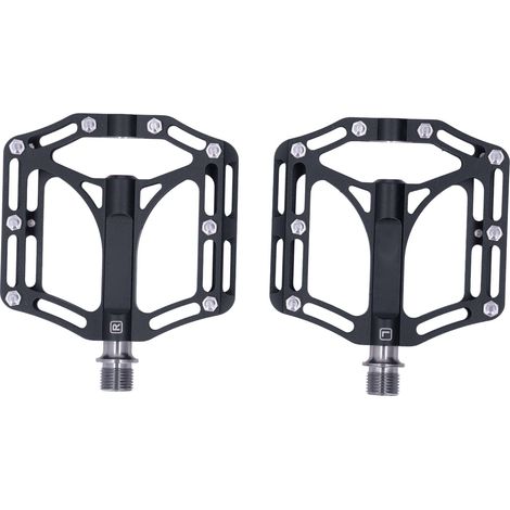 1 Paire de Pédales Vélo Route en Alliage de Titane Léger, Universelles pour VTT, BMX et MTB - Noir (1/5)