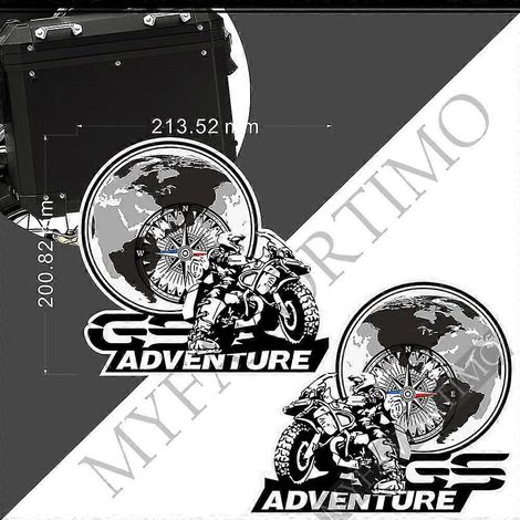 Autocollants pour BMW R1200GS, F850GS, F800GS, R1250GS, F750GS, G310GS, R1150GS, GSA, HP, valises de coffre, bagages, valises en aluminium, Adventure - GS Stickers14 (1/5)
