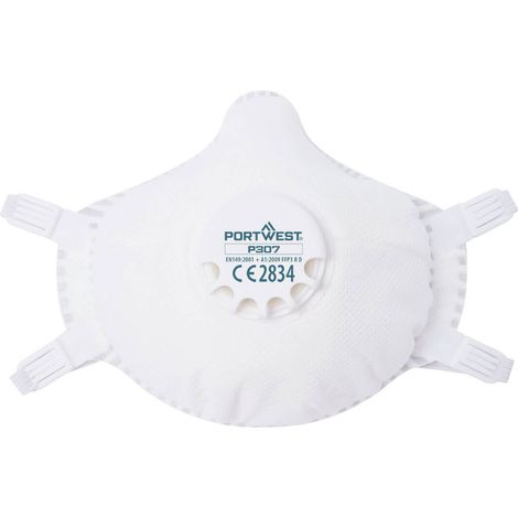 Boite de 5 masques FFP3 Ultimate réutilisable avec valve Blanc
