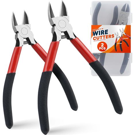 Elektrische Seitenschneider (5" und 6"), aus hochkohlenstoffhaltigem Stahl, mit rutschfesten Griffen