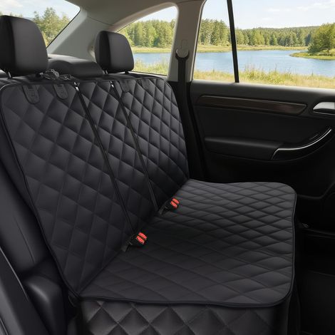 Protective Travel Cover for Dogs Car Seat Cover Waterproof Anti-Scratch Washable Non-Slip Universal for Most Cars (Black) (1/5)
