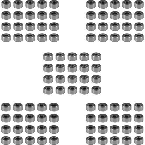 693RS 3 mm x 8 mm x 4 mm Roulement A Billes de Cannelure Profonde Miniature Double Scellee 100 Pcs