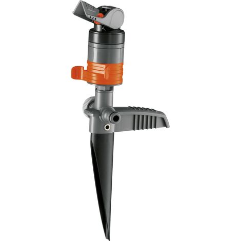 GARDENA Aspersor de riego con turbina sectorial Comfort de pincho para superficies de riego de 450 m2, alcance 12 m (8144-20)