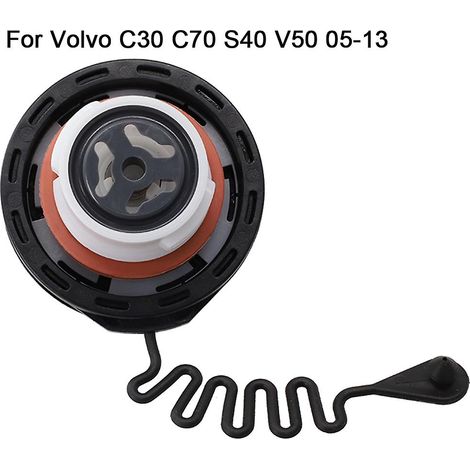 Bouchon de réservoir d'essence gris foncé pour véhicule (1 pièce), référence 31261589, en ABS gris foncé, compatible Volvo C30/C70, S40 et V50 (1/5)
