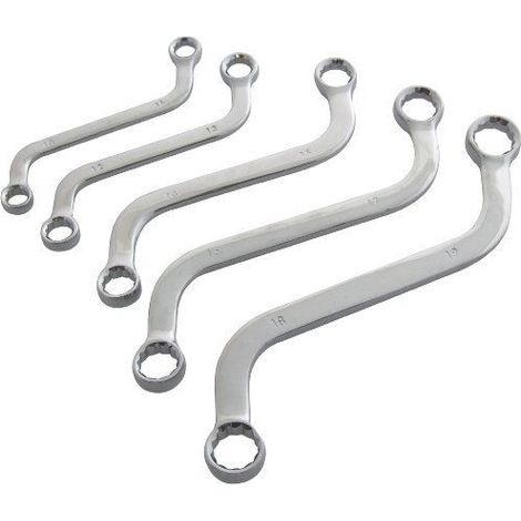 SET CHIAVI A S CHIAVE INGLESI POLIGONALI PIEGATE DALLA 10 - 19 CROMO VANADIUM