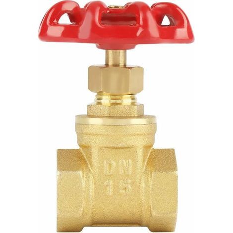 DN15 G1/2 Messing-Drehventil BSPP 232 PSI/PN16 für Erdöl und Erdgas mit rotem Griff (1/5)