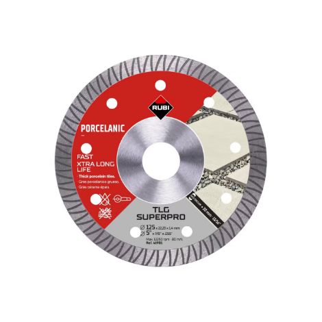 Diamanttrenn- und Schleifscheibe TLG 125 EXT SUPERPRO für Porzellan - RUBI - 41901