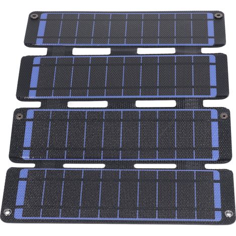Faltbares 14-W-Solarpanel mit zwei USB-Ladegeräten (0–2,5 A), 20,5 % Wirkungsgrad, 5-V-Solarladung für den Außenbereich, Blau (1/5)