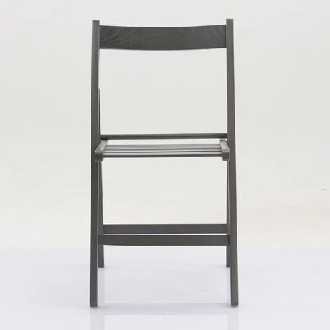 Sedia pieghevole a libro Arno - Anilina tortora 42,5 x 47,5 H79 seduta 45 (1/4)