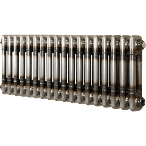 Traditional 2 Column Radiator - 300 x 830mm - Raw Metal