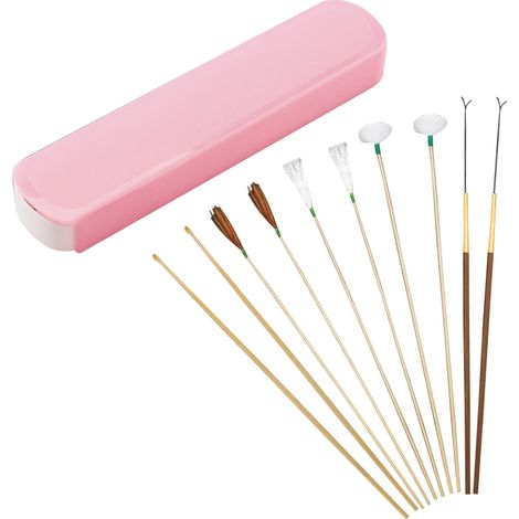 Beyamis Kit massage oreilles plume oie - Curettes inox lumineux spirale (1/5)