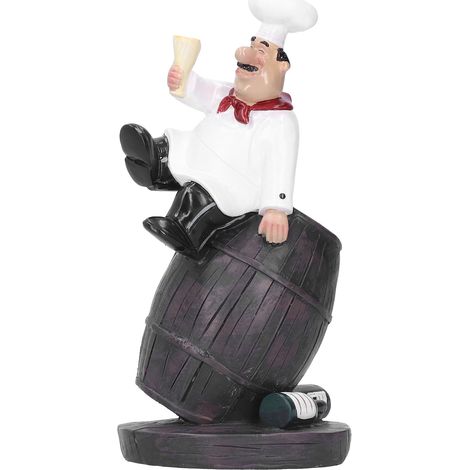 Statuette de chef en résine, figurine nordique en forme de tonneau, décoration de table pour restaurant, cadeau artisanal (1/5)