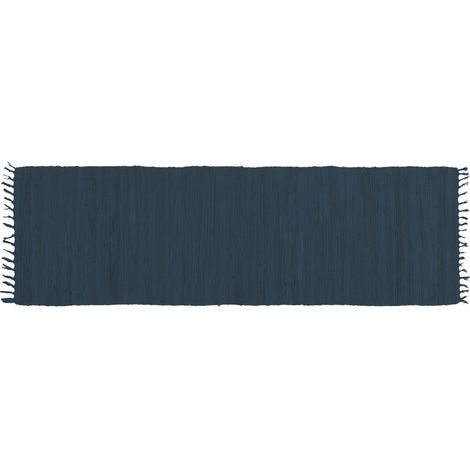 Dunkelblauer Teppich 60 x 200 cm AUBAGNE