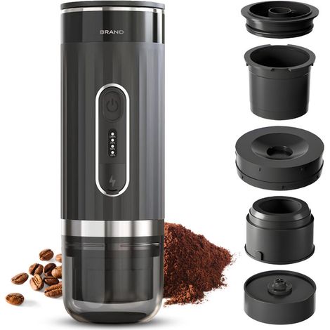 Portable Electric Espresso Coffee Maker - Mini 3 oz Maker with 3-in-1 Brewing System, Cordless Travel Coffee Maker for N Capsules, DG Capsules, and Ground Coffee, 7500mAh (1/5)