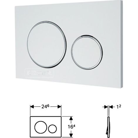 Spülkasten-Doppelspüler-Bedienpanel Sigma 20 Weiß Glanz (100% Kunststoff) Einfache Montage Wassersparend