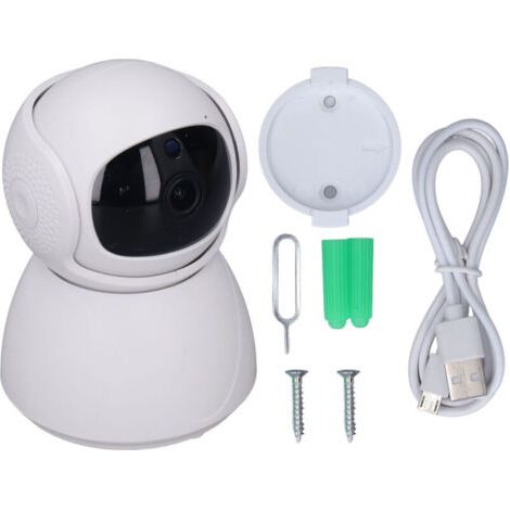 Caméra de Surveillance WiFi 360° HD Vision Nocturne Détection de Mouvement Interphone pour Bébé Animal de Compagnie (1/5)