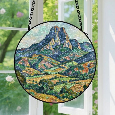 Capteur de Soleil en Vitrail Décoration Spirituelle pour Maison 9cm (1/4)