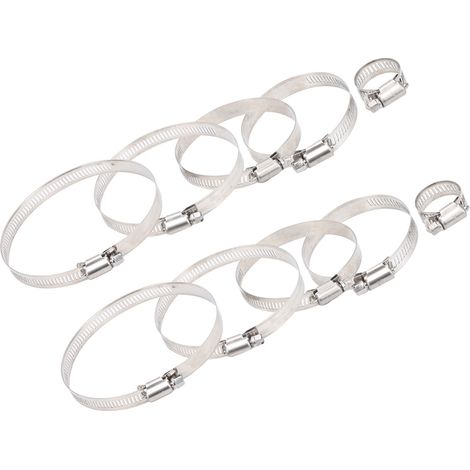 Kit de 25 colliers de serrage pour tuyaux d'arrosage, résistants à la corrosion, en acier inoxydable 304, type américain. (1/5)