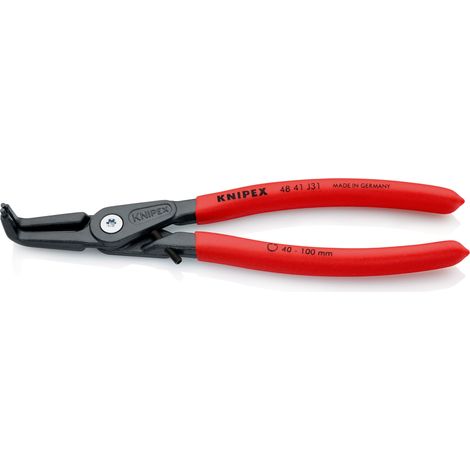 KNIPEX 48 41 J31 Pince de précision pour circlips pour circlips intérieurs d'alésage gaines PVC anti-dérapantes grise atramentisée 210 mm