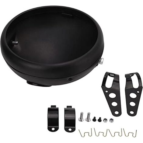 Support de Botier de Phare LED 7 Pouces pour Motos, Montage Lat¨ral Universel pour Tubes de Fourche 38 ¨¤ 51 mm, Installation Facile avec Broches et Clips R¨glables, Mat¨riau M¨tallique R¨sistant (1/3)