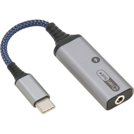 Adaptateur USB-C vers Jack 3,5 mm avec Charge Rapide PD 60W - Câble Diviseur Audio et Alimentation 2-en-1 (1/5)