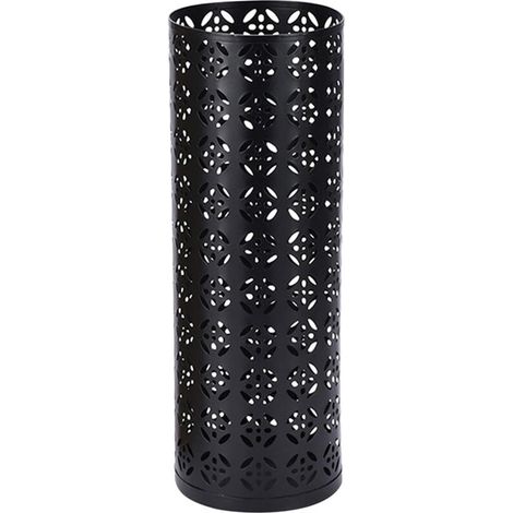 Porte-parapluies d'entrée, support à parapluies, porte-parapluies rond en métal ajouré, organisateur de parapluies autoportant pour la maison, l'hôtel ou le bureau. (1/5)
